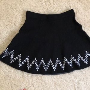 Black skirt with cream detail
